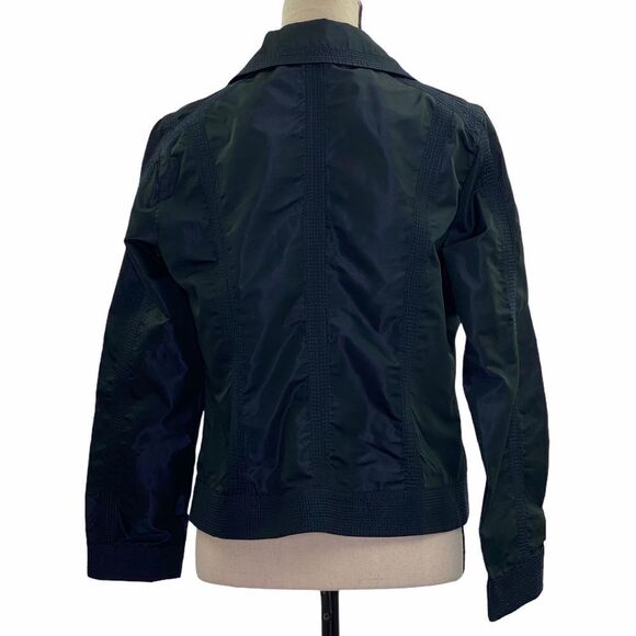 CHICO'S Black Button Down Collared Utility Jacket - Picture 3 of 10